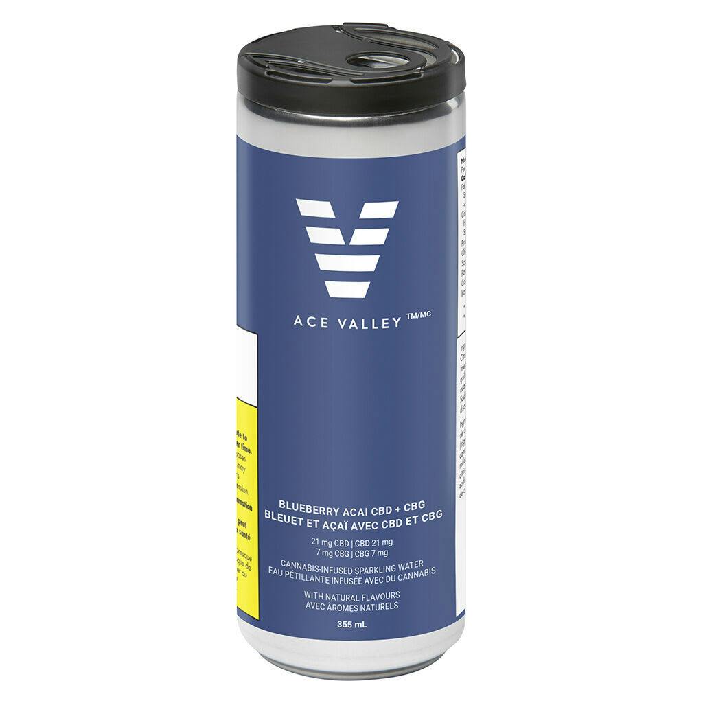 Blueberry AcaI CBD AND CBG Sparkling Water 355ml Beverages