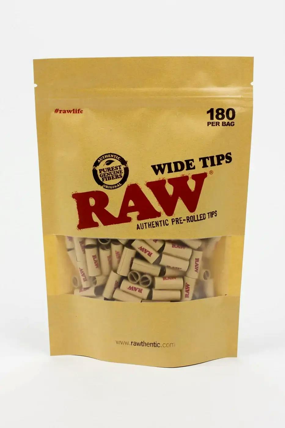 Raw Rolling Paper Pre-Rolled Wide Filter Tips 180pcs