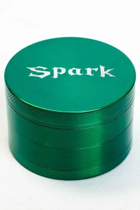 Spark 4 Parts Metal Herb Grinder - Green