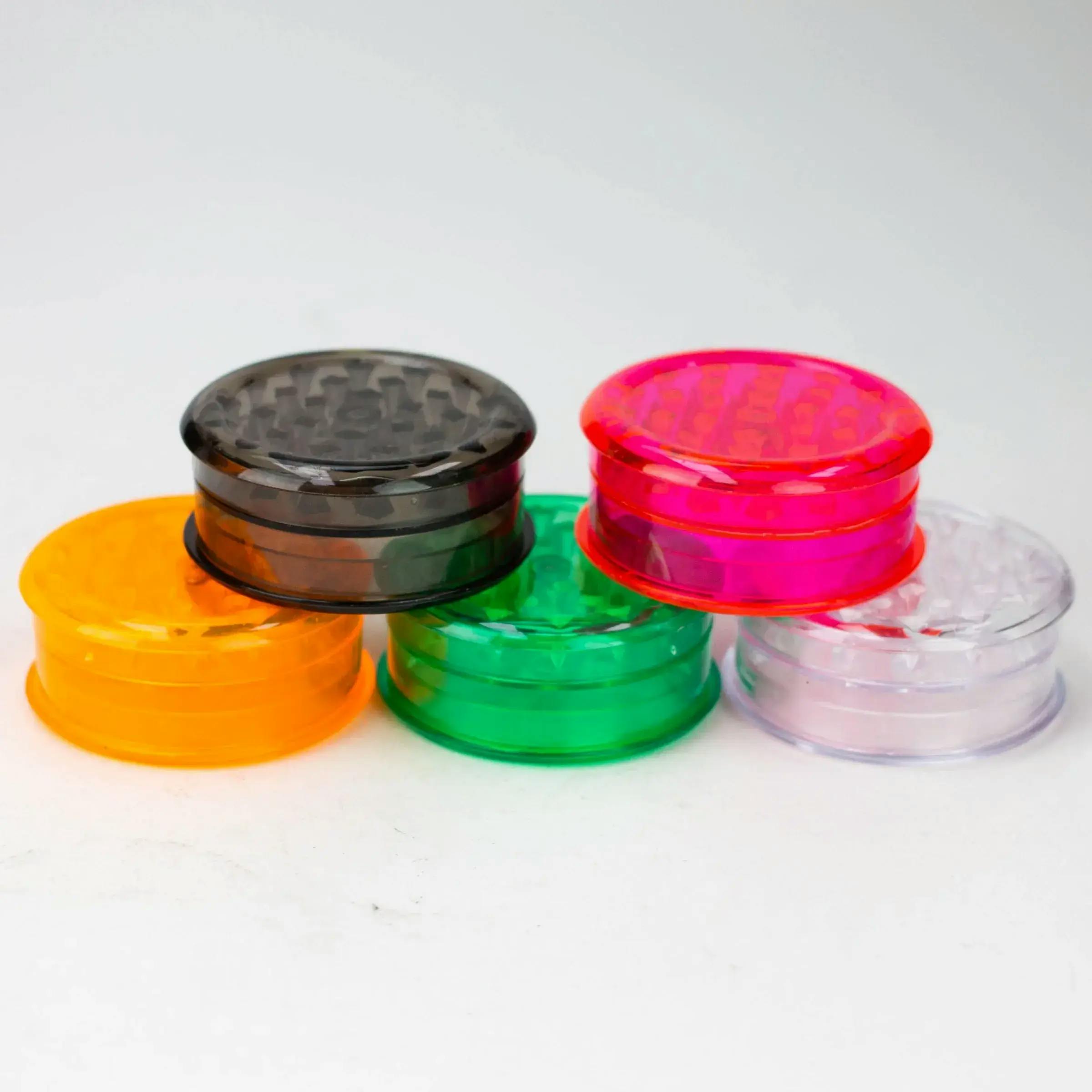 2.5" Transparent Plastic Grinder 3 Parts - Assorted