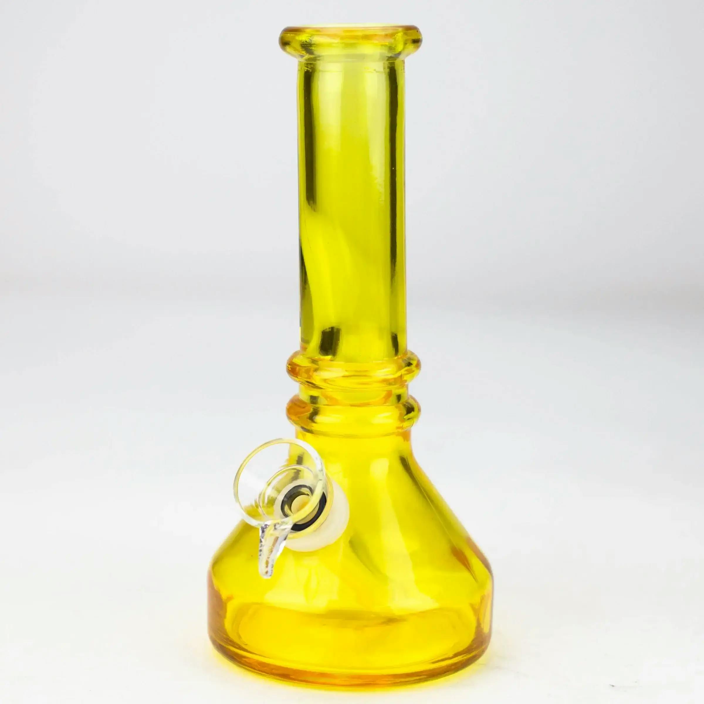 6" Heavy Colour Soft Glass Water Bong - Yellow