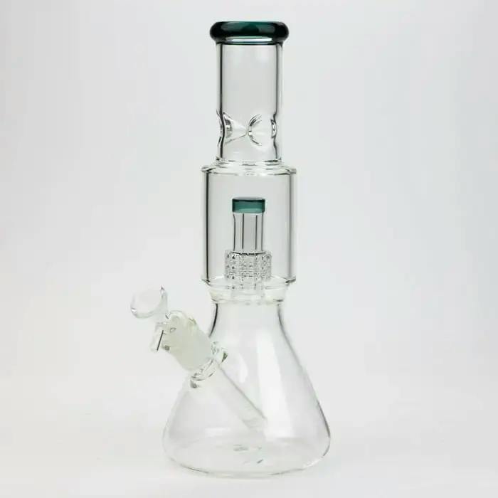 12" Glass Bong With Shower Head Percolator - Teal
