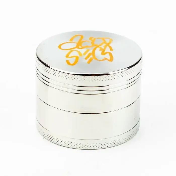 Acid Secs | 2" Metal Herb Grinder 4 Parts - Silver