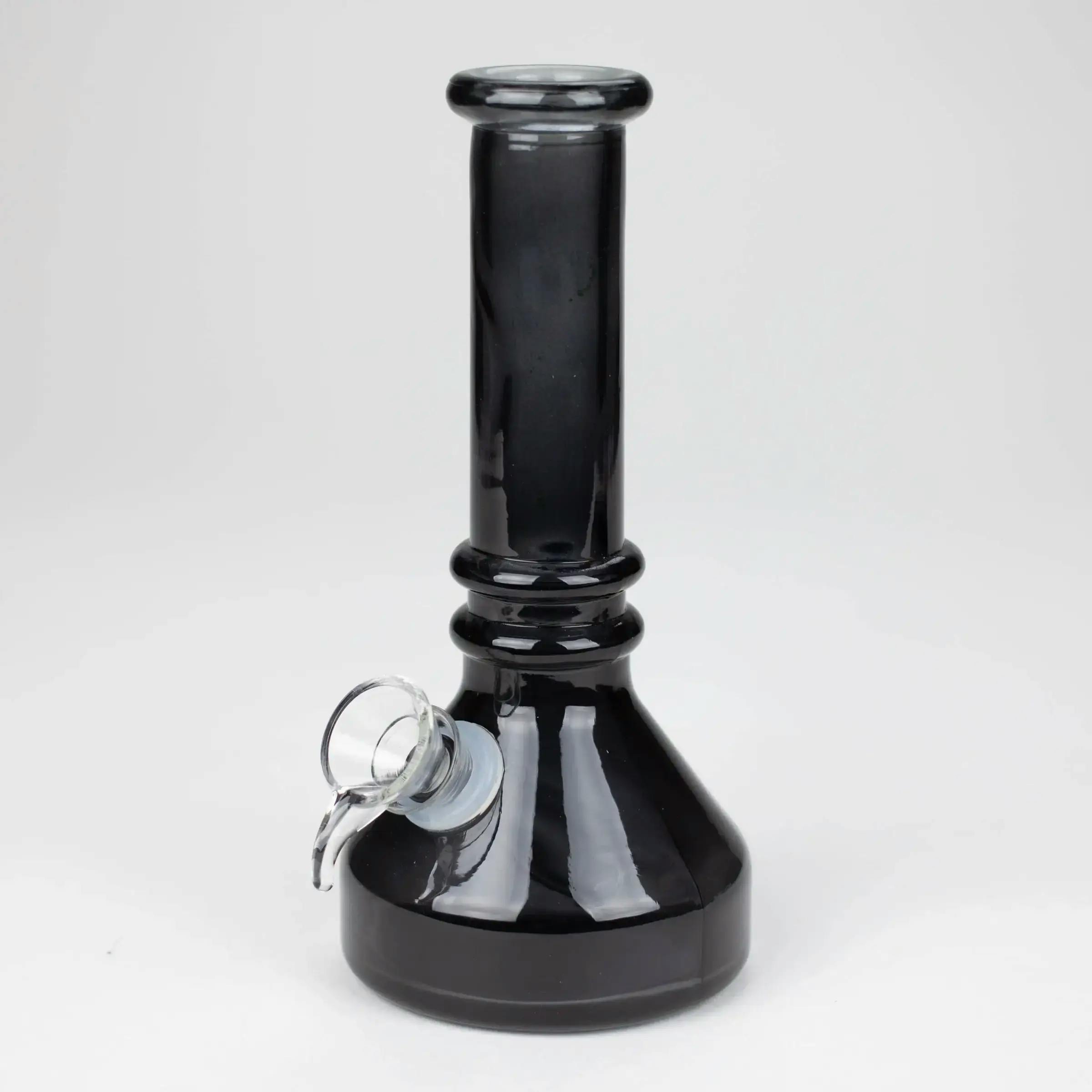 6" Heavy Colour Soft Glass Water Bong - Black