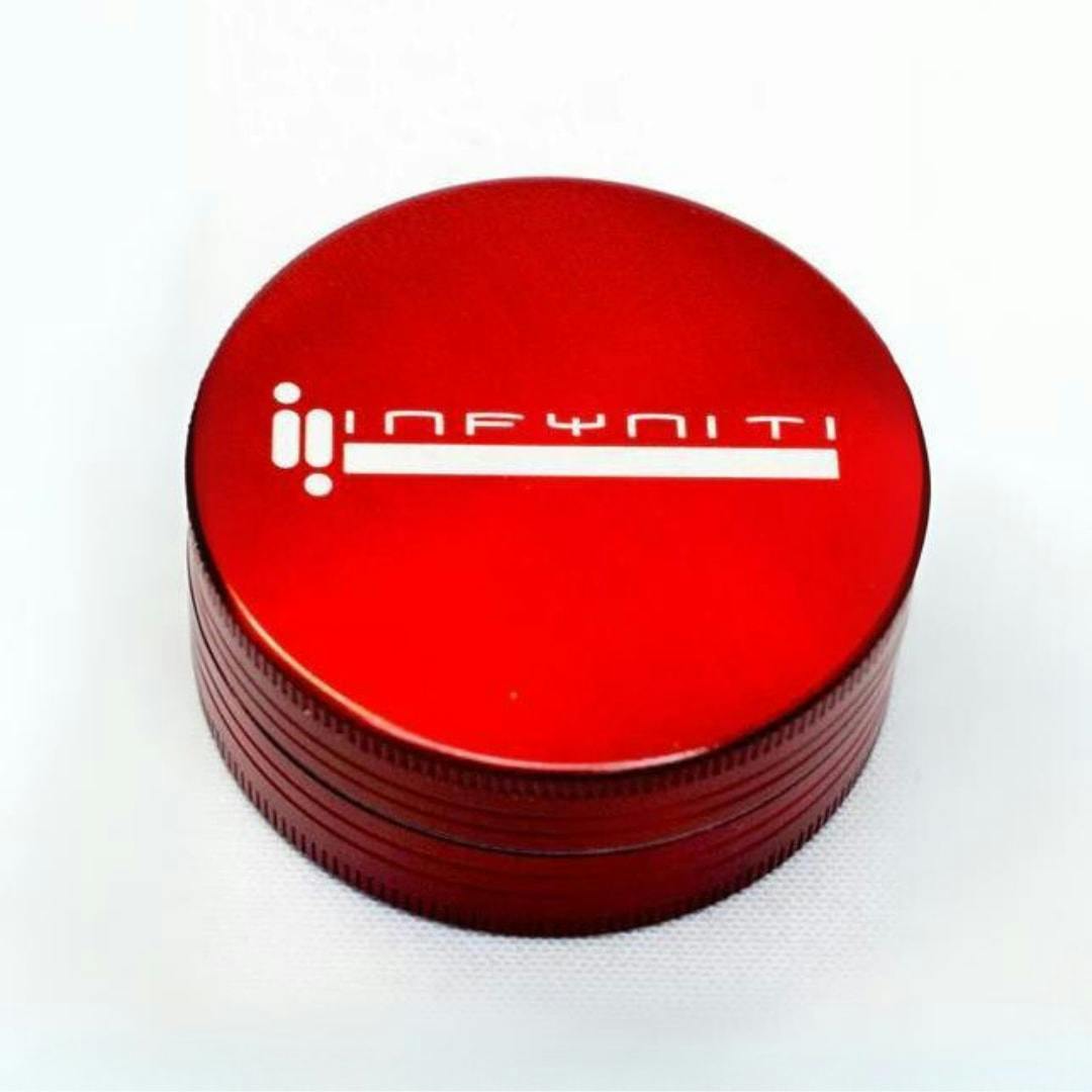 Infyniti 2 Parts 55mm Metal Herb Grinder - Red