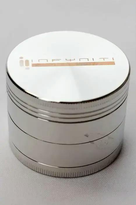 Infyniti 4 Parts 55mm Metal Herb Grinder - Silver