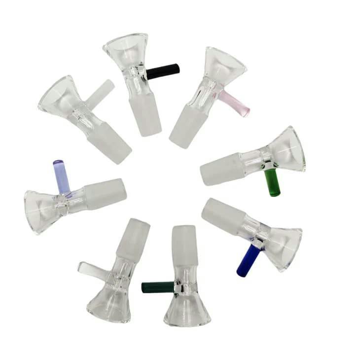 14mm Glass Bowl With Solid Handle - Assorted
