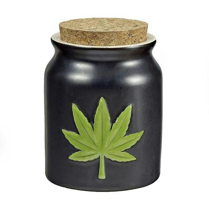 Stash Jar - Green Leaf