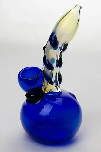 5.5" Changing Colour Glass Water Bong - Blue