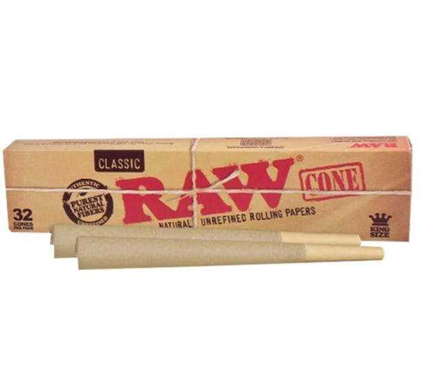 Raw Classic King Size Cones - Pack of 32