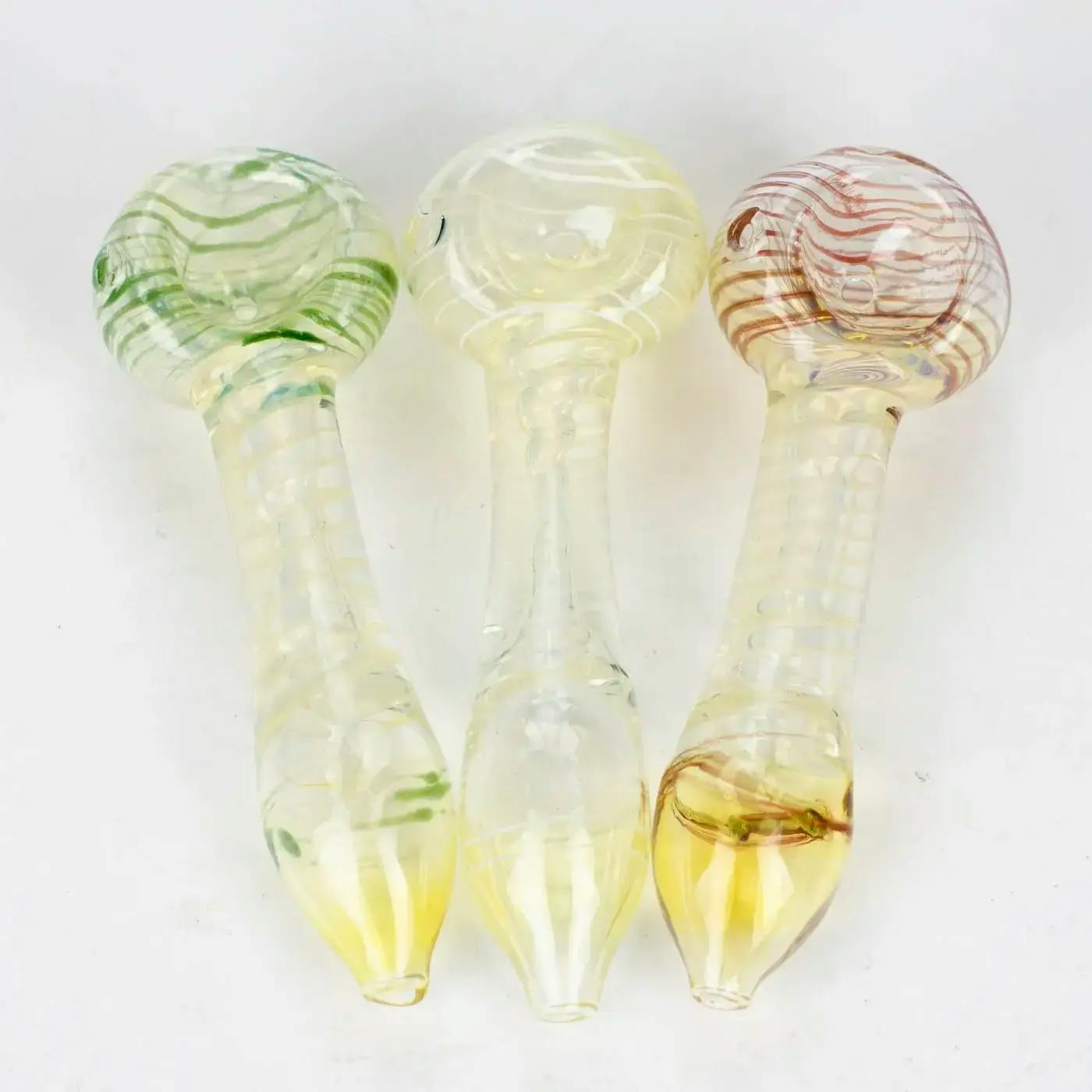 4" Colour Changing Spiral Glass Hand Pipe - Assorted