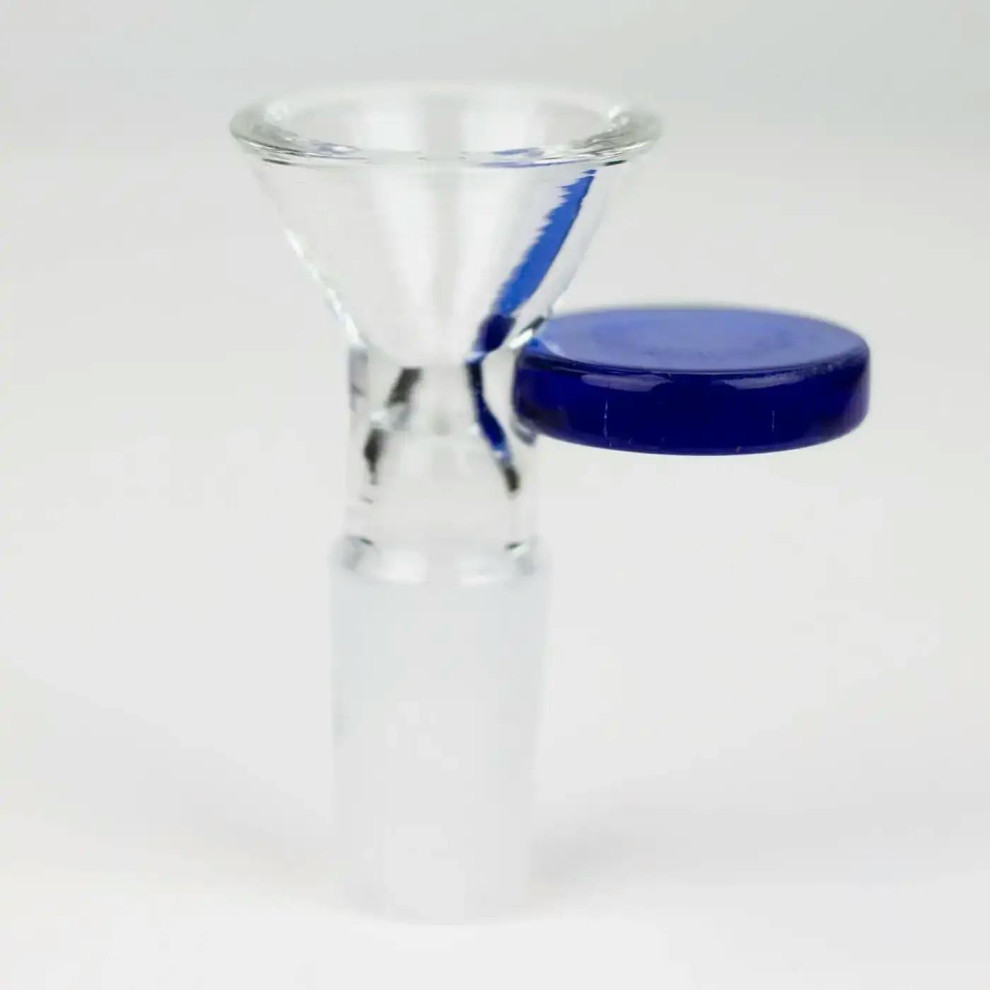 14mm Glass Bowl With Round Handle - Blue