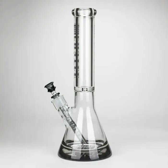 Castle Glassworks | 14" Color Logo Beaker Bong - Grey