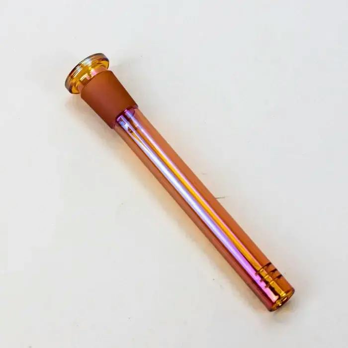 Metallic Color Glass 6 Slits Downstem - Wine Red