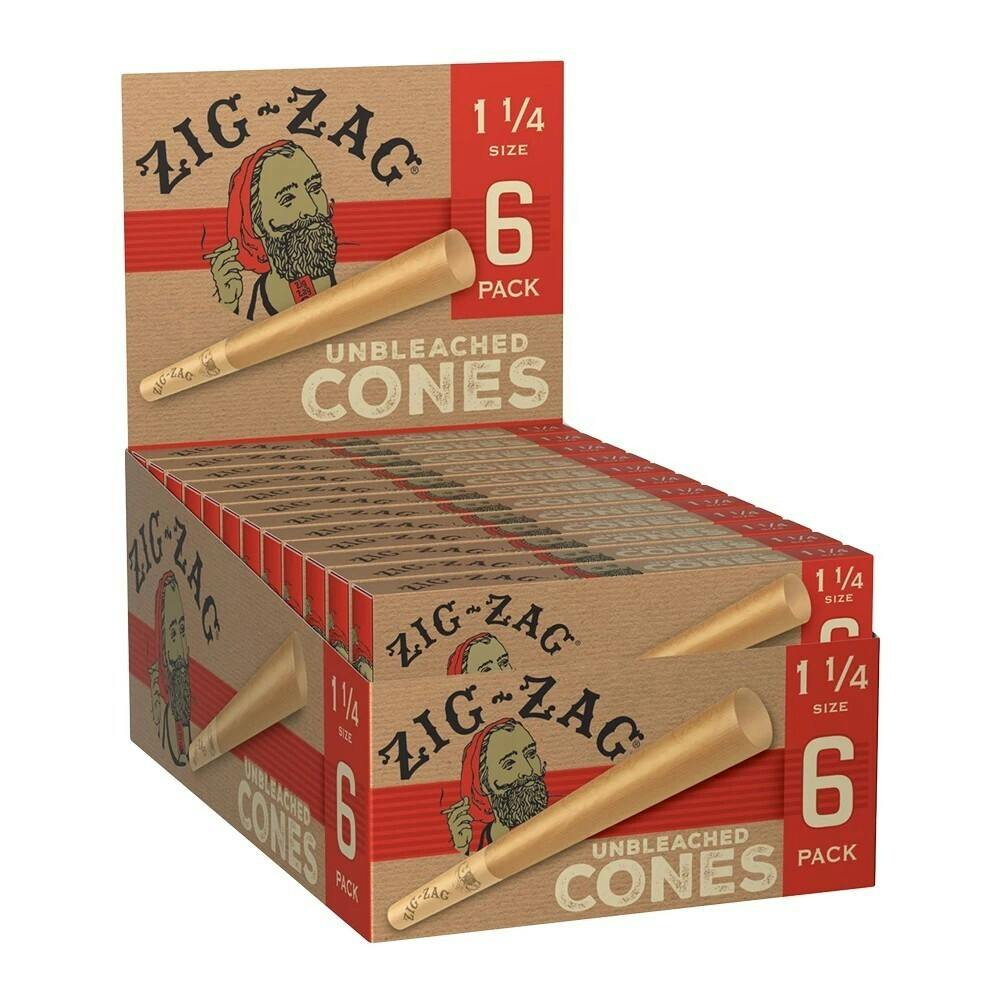 Zig-Zag | 6-pack Cones | Unbleached