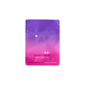 Moonlight | 5-count Full Moon THC/CBD Gummies | Raspberry Lemonade