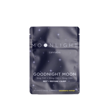 Moonlight | 10-count Goodnight Moon THC/CBD/CBN Gummies | Strawberry Mango