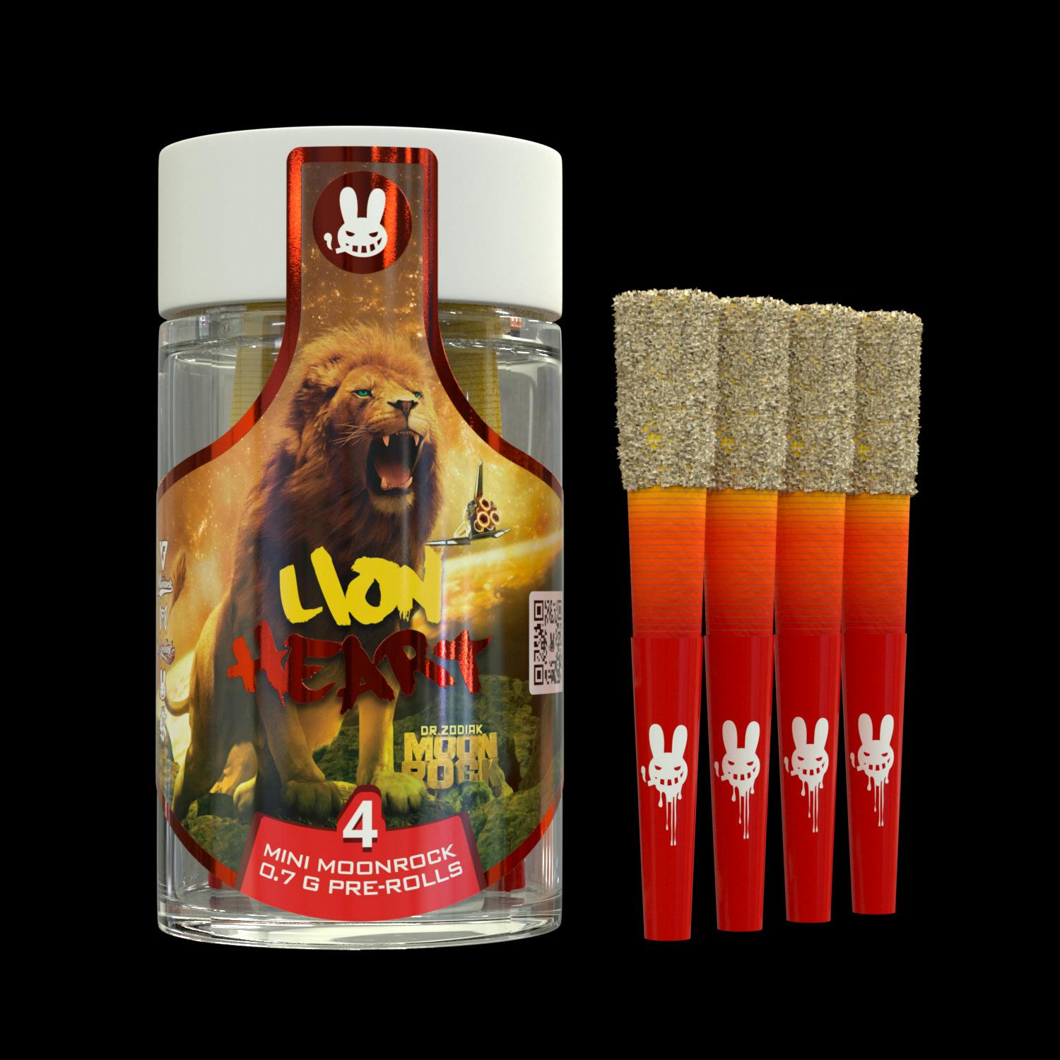 Dr. Zodiak's Moonrock Infused Preroll .7g (4pk) - Lion Heart