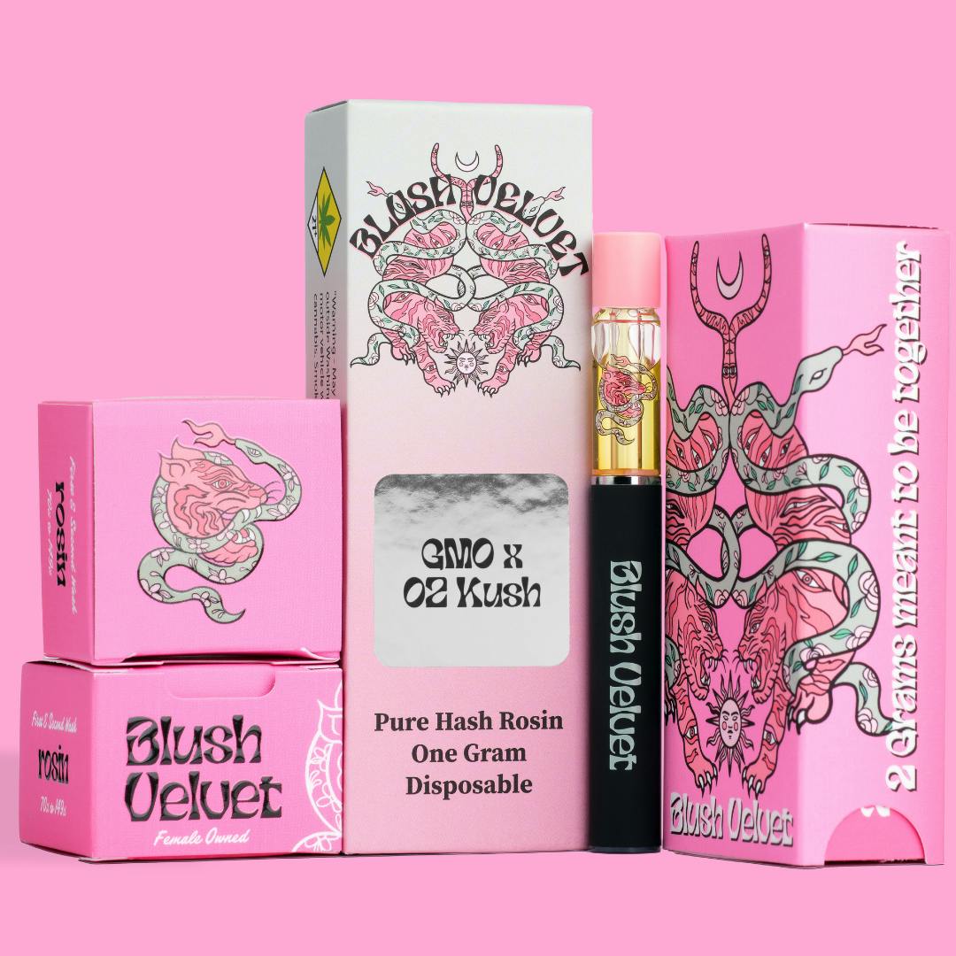 Blush Velvet Solventless Disposable Cartridge GMO Oz - GMO x OZ Kush