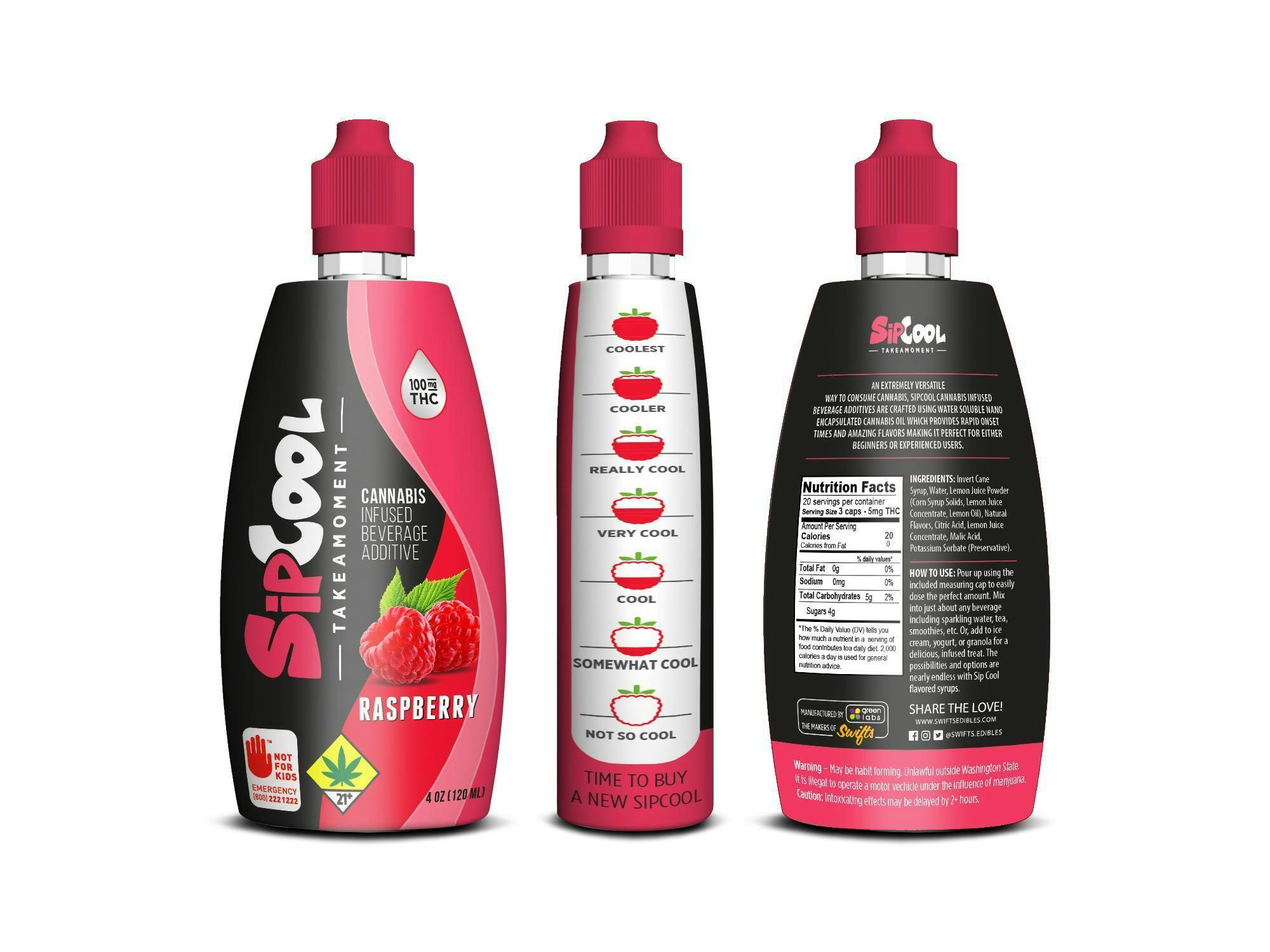 SipCool Beverage Raspberry Drink Mixer