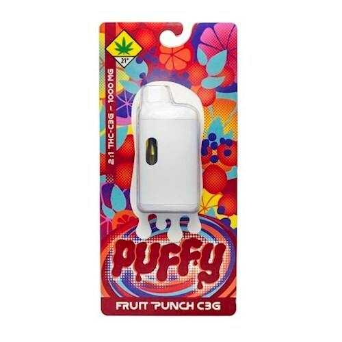 Puffy Flavored Disposable Cartridge Fruit Punch 2:1 THC:CBG