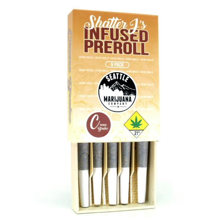 Shatter J's Infused Pre-roll Creme Brulee 5 Pack