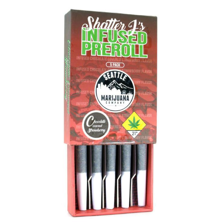 Shatter J's Infused Pre-roll Chocolate Covered Strawberry 5 Pack