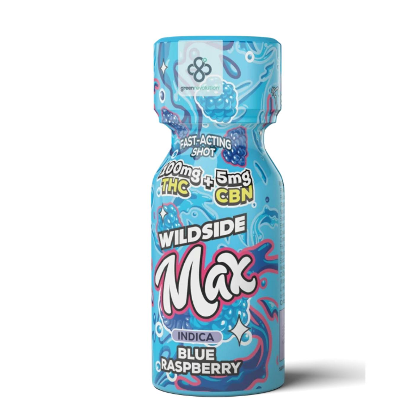 Wildside Beverage Indica Blue Raspberry MAX 100mg THC + 5 CBN Shot