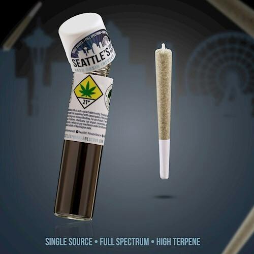 Seattle's Private Reserve Hash Rosin Infused Pre-roll Lemonder x Afghan Diesel