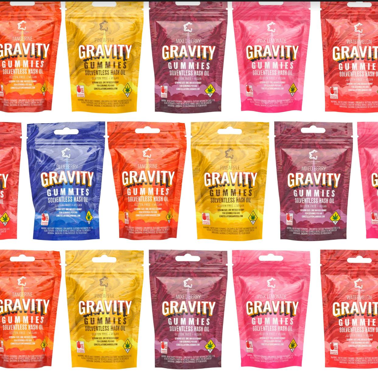 Gravity Hash Rosin Edible Pineapple 1:1:1 THC:CBD:CBG