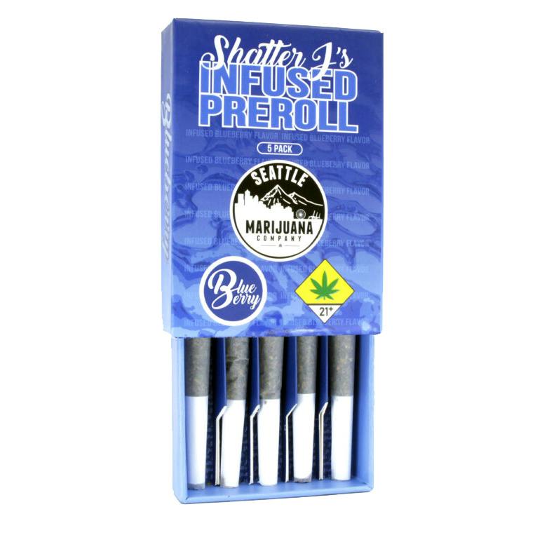 Shatter J's Infused Pre-roll Blueberry 5 Pack
