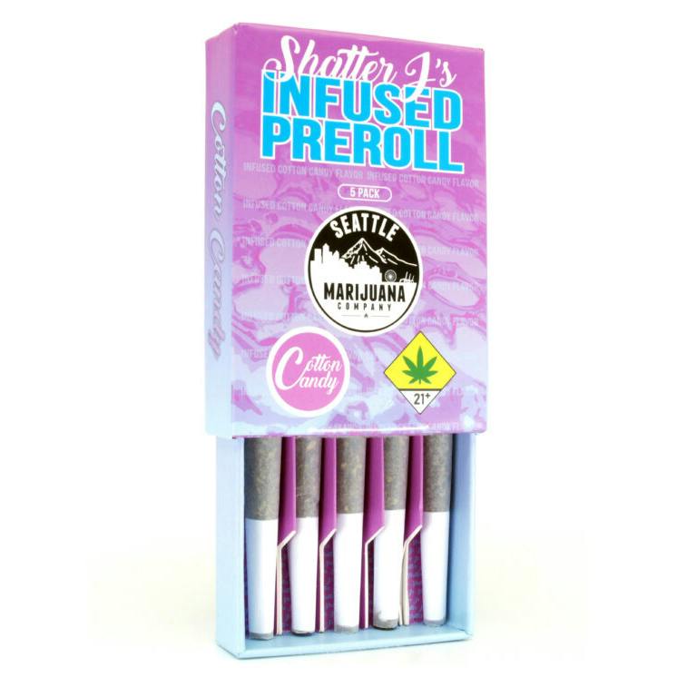 Shatter J's Infused Pre-roll Cotton Candy 5 Pack