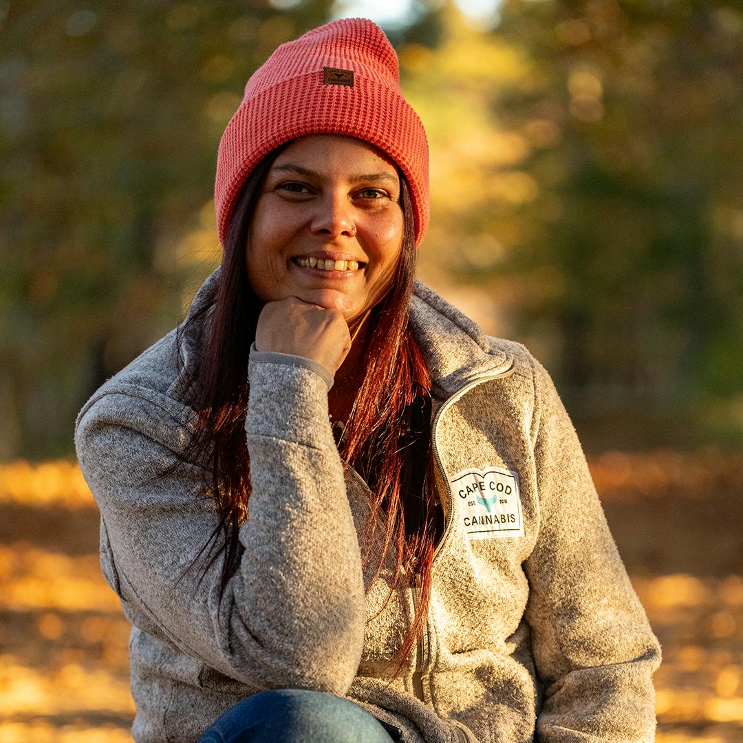 Waffle Knit with Debossed Leather Tag | Coral - Regular