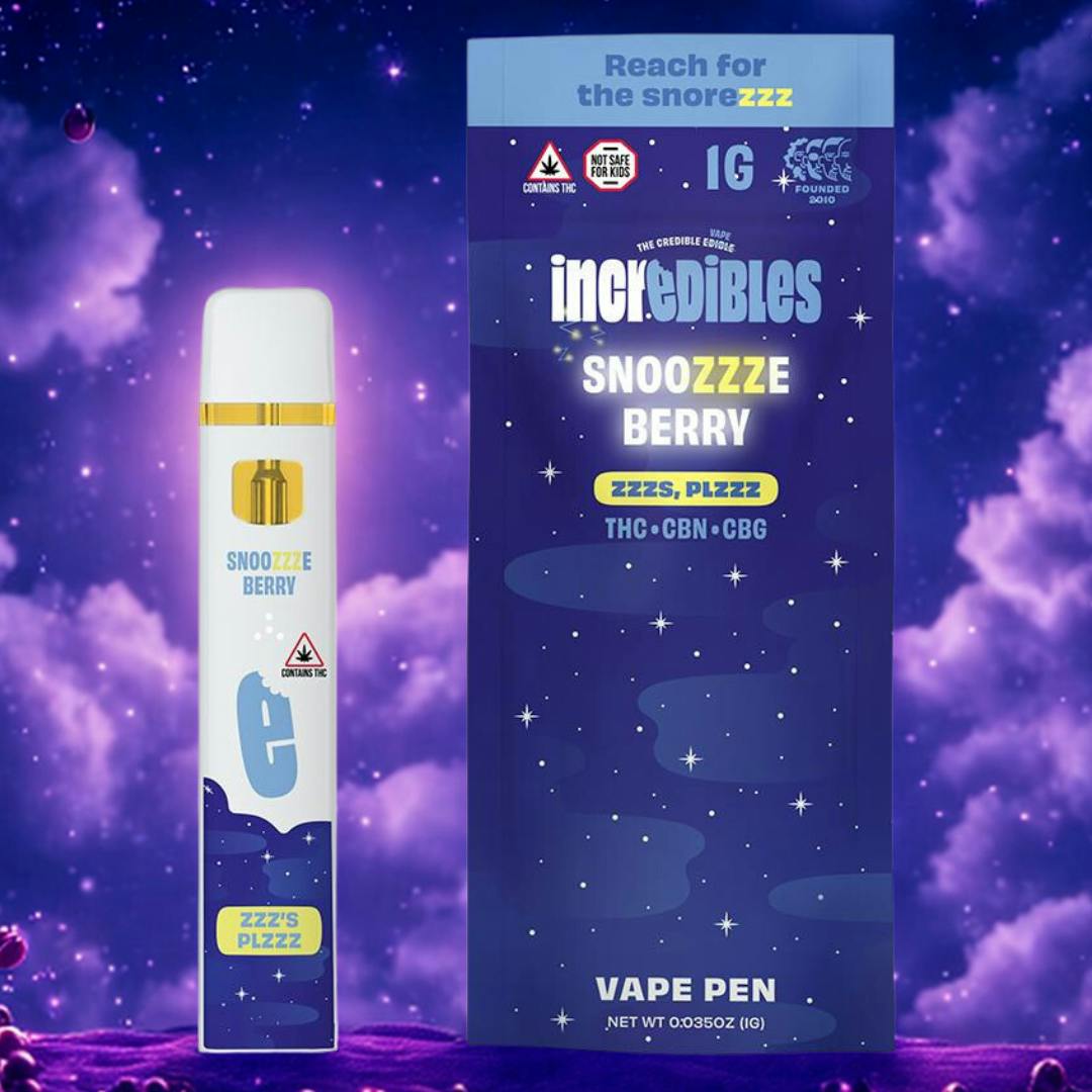 Disposable | Incredibles | Snoozzze Berry | 7:1:1 THC:CBG:CBN | 1g at Cape Cod Cannabis Recreational Dispensary