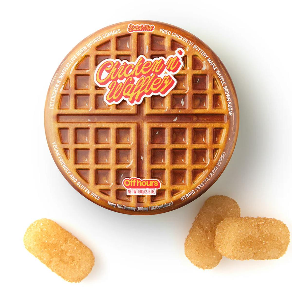Off Hours | Chicken n' Wafflez | 100mg | Live Rosin Gummies | 10 pack - 100 mg - 10 Pack