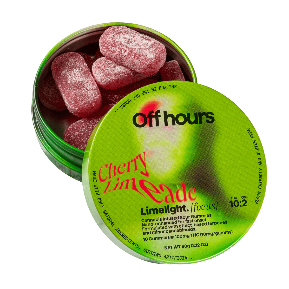 Off Hours | Cherry Limeade | *Limelight.* (Focus) | 10:2 | Gummies | 10 pack - 100 mg - 10 Pack