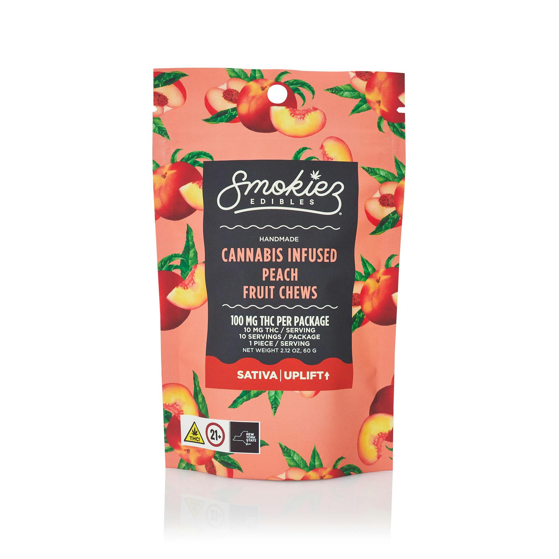 Smokiez | Sweet Peach | Sativa | 100mg | Scored Single Piece | Gummy - 100 mg