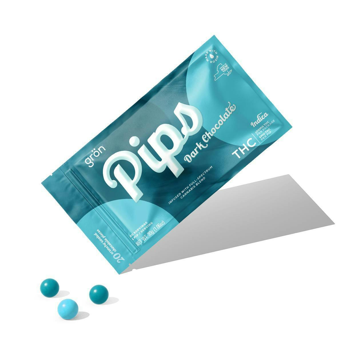 Grön | Pips | Dark Chocolate | *Indica* | 100mg - 100 mg