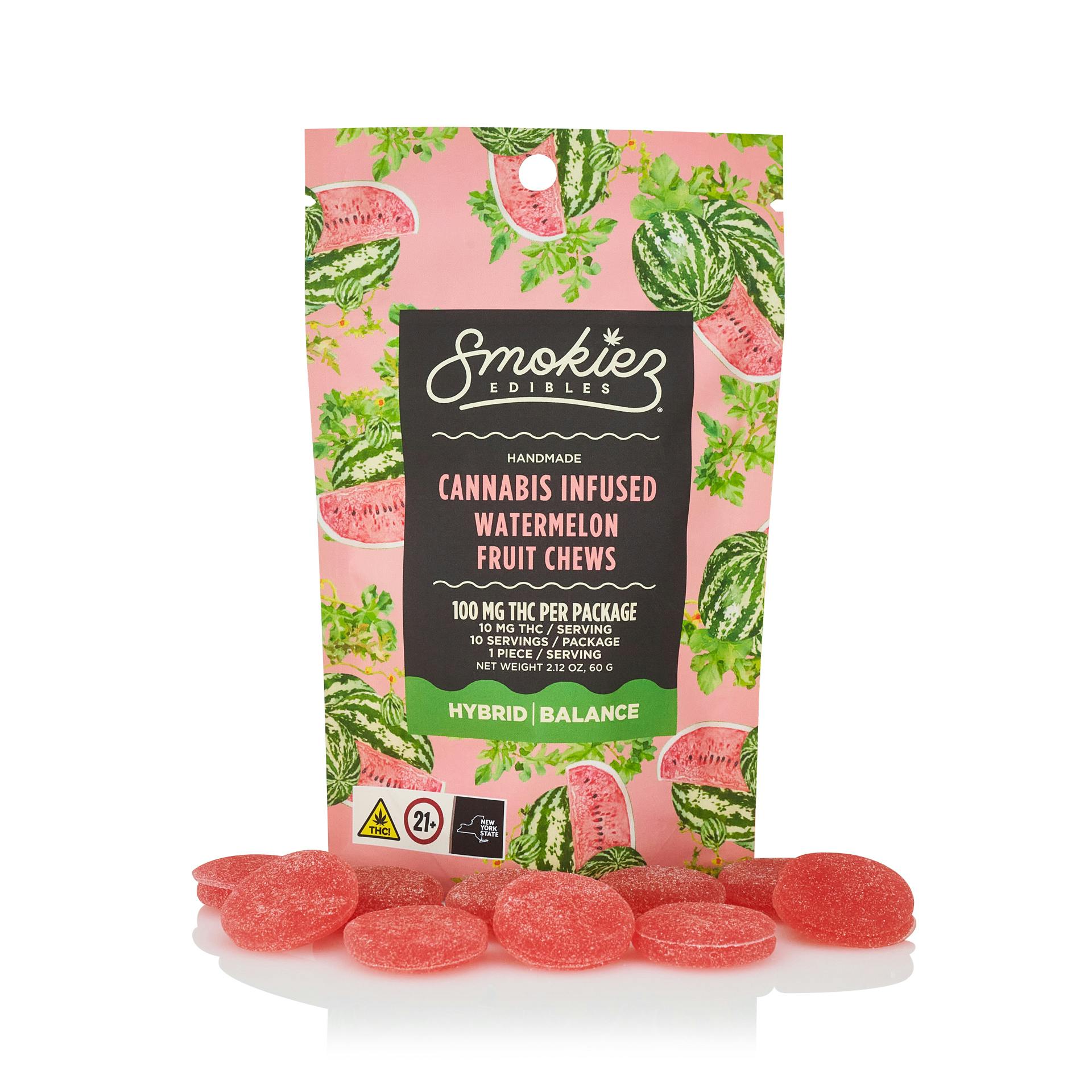 Smokiez | Sweet Watermelon | Hybrid | 100mg | 10 Pack | Gummies - 100 mg - 10 Pack