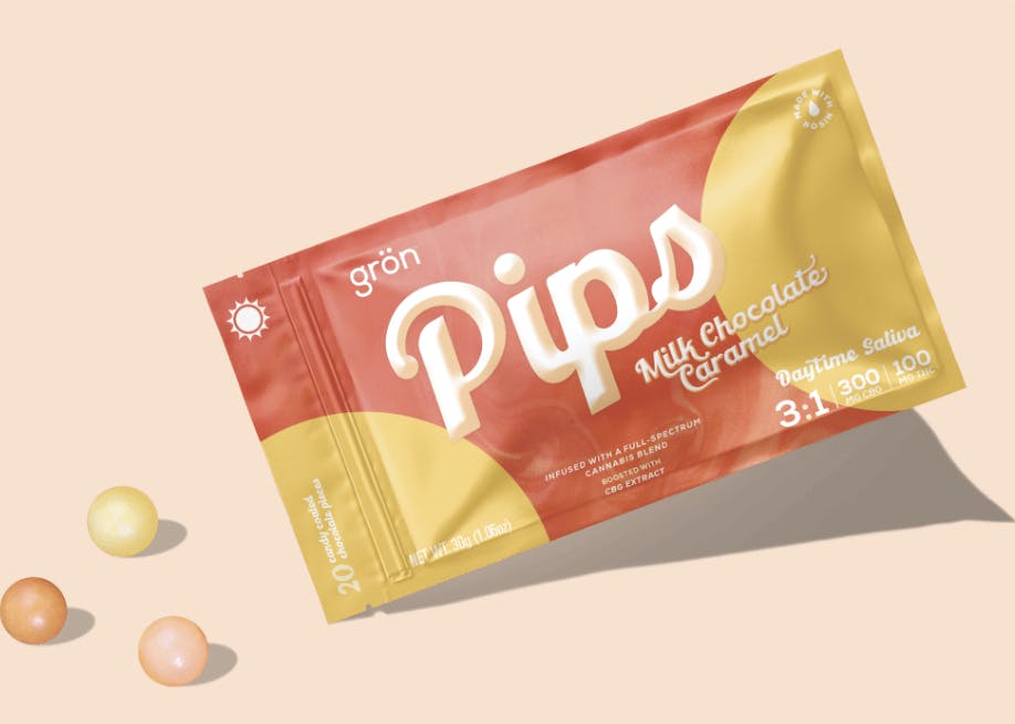 Grön | Pips | Milk Chocolate Caramel | *Daytime Sativa* | 3:1 - 100 mg