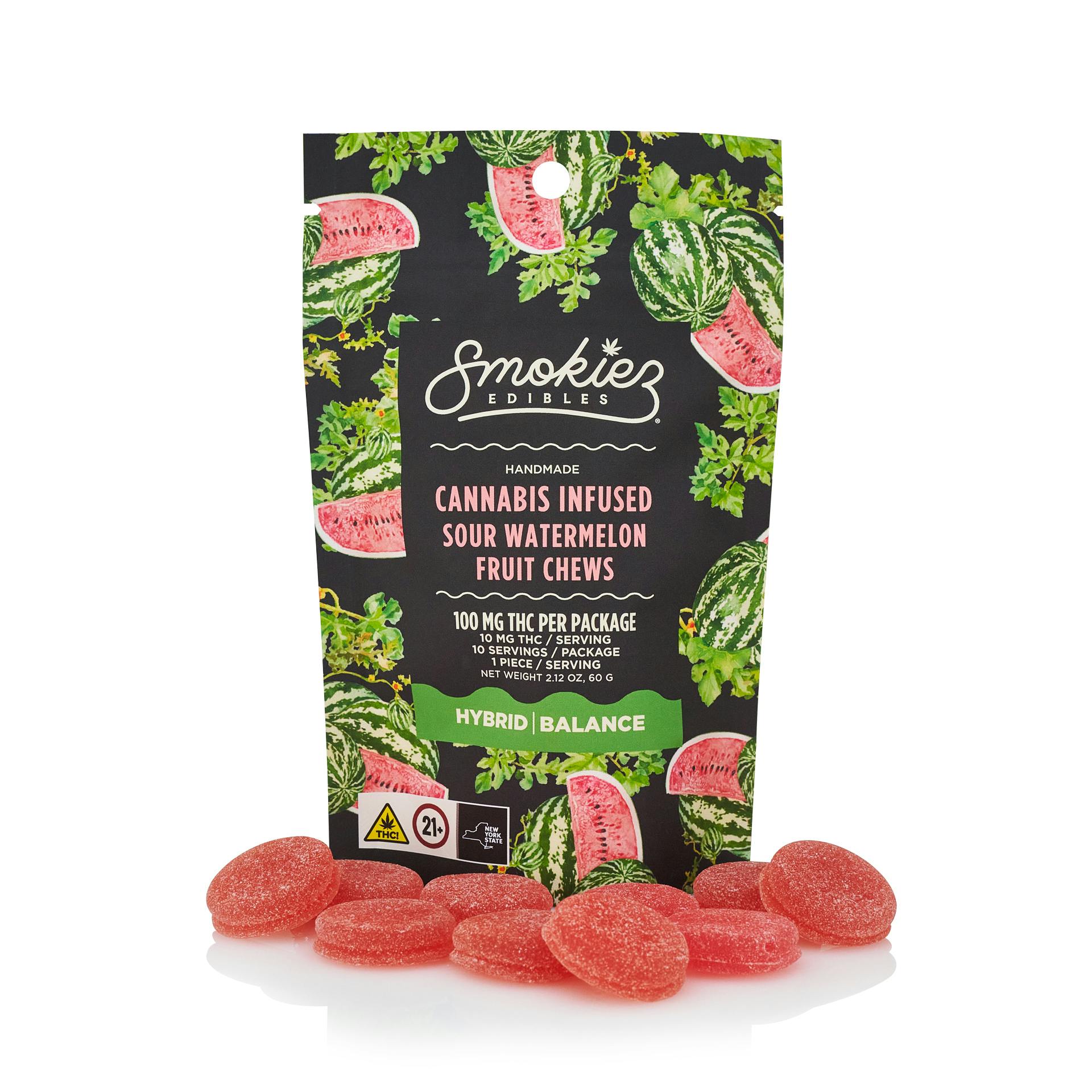 Smokiez | Sour Watermelon | Hybrid | 100mg | 10 Pack | Gummies - 100 mg - 10 Pack