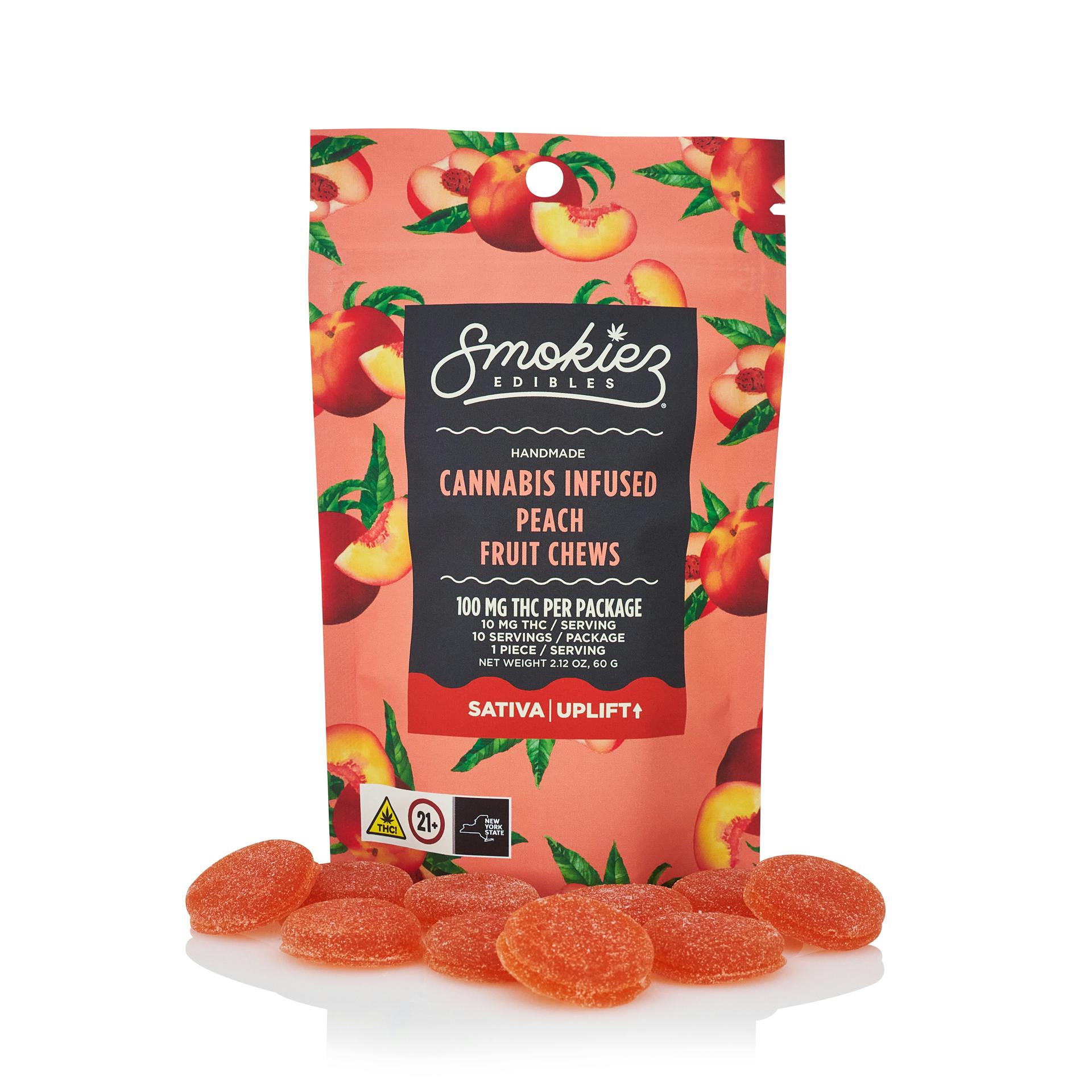 Smokiez | Sweet Peach | Indica | 100mg | 10 Pack | Gummies - 100 mg - 10 Pack