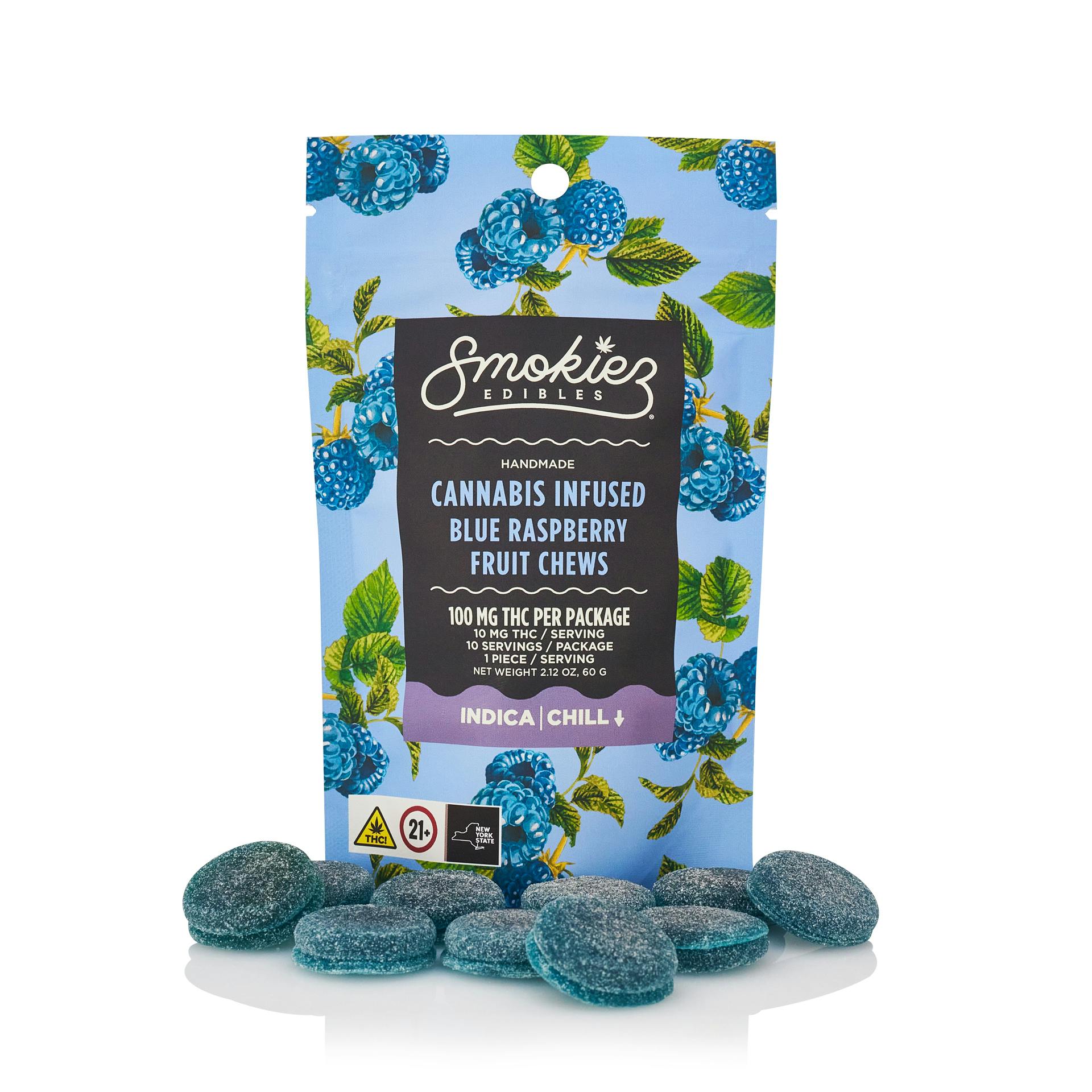 Smokiez | Sweet Blue Raspberry | Indica | 100mg | 10 Pack | Gummies - 100 mg - 10 Pack