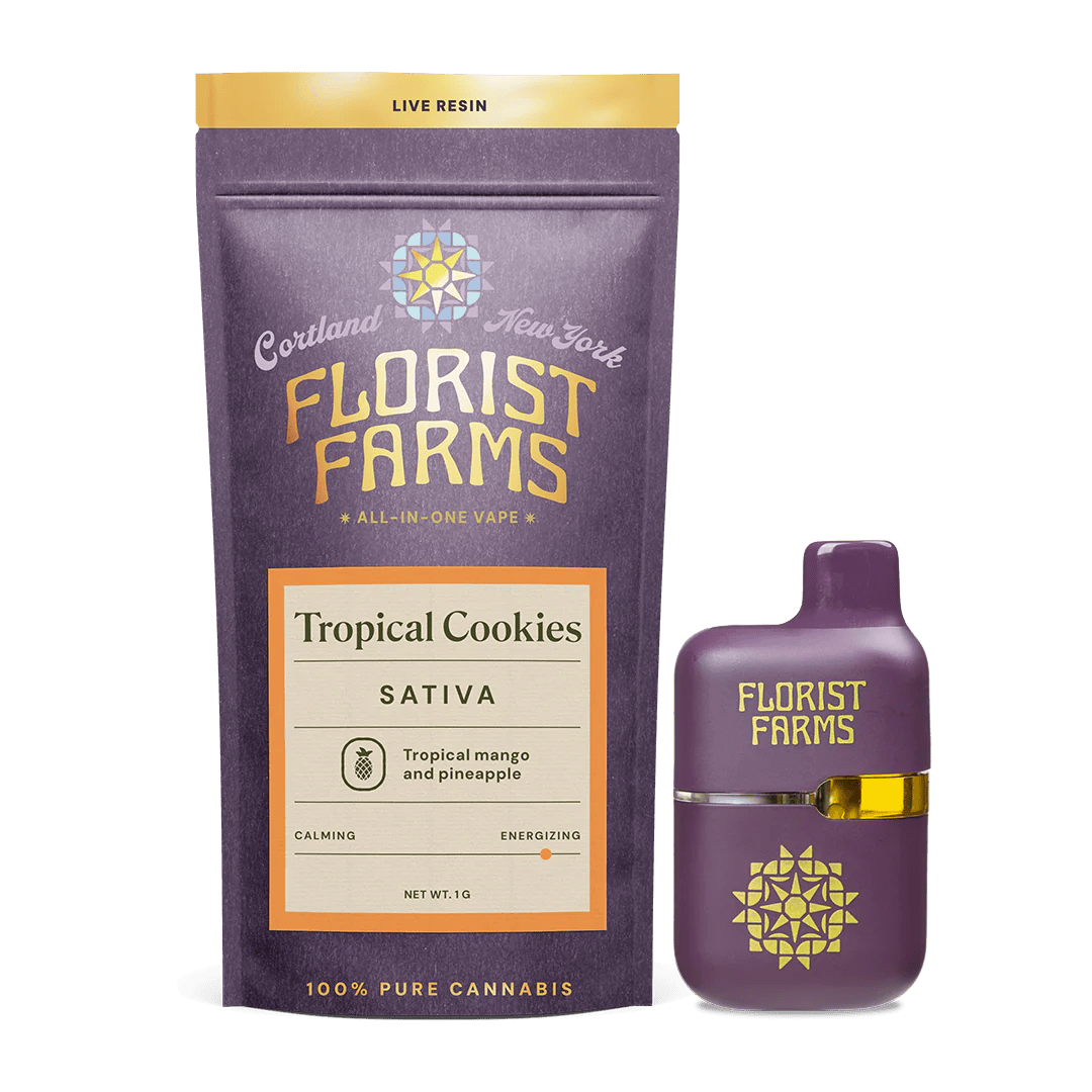 Florist Farms | Tropical Cookies | Live Resin | All-In-One Vape | 1g - 1 g cannabis product