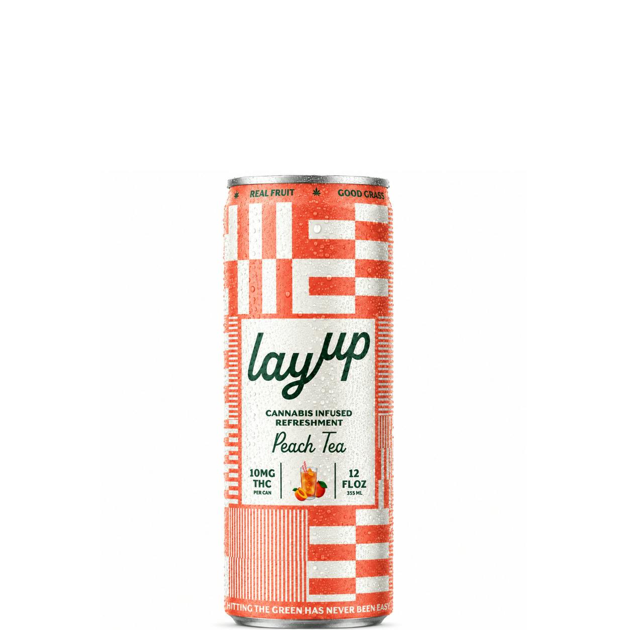 LayUp | Peach Tea | 10mg | 12oz Infused Beverage - 10 mg at Carry-On Cannabis