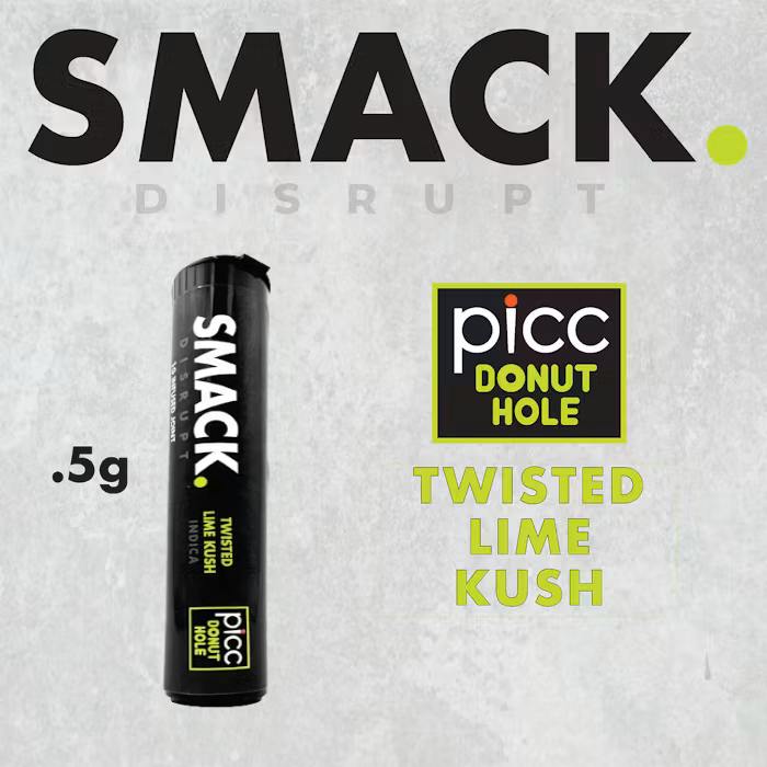Picc | Smack. | Twisted Lime Kush | 0.5g | Infused Pre-roll - 0.5 g at Carry-On Cannabis