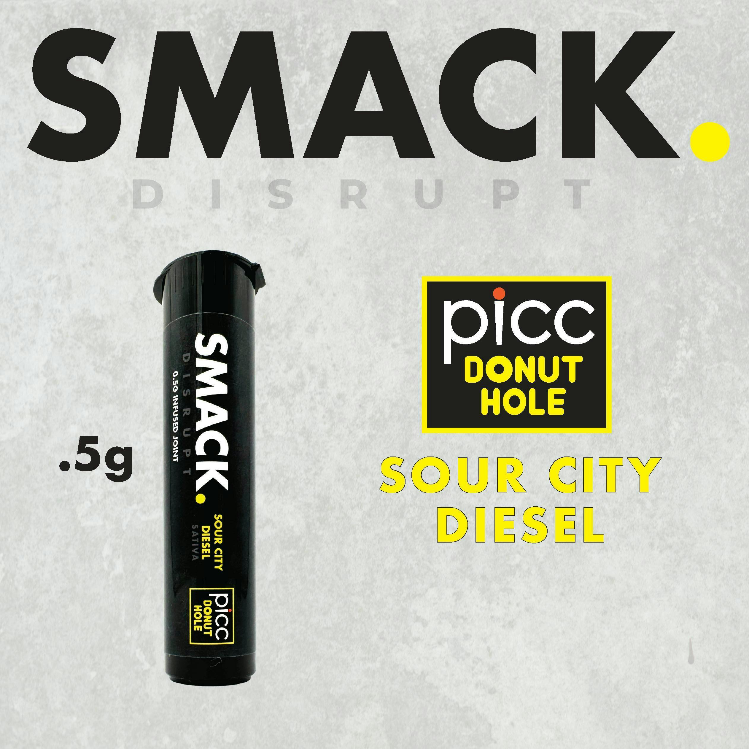 Picc | Smack. | Sour City Diesel | 0.5g Infused Pre-roll - 0.5 g at Carry-On Cannabis
