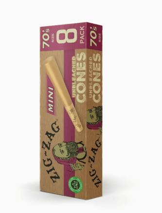 Zig Zag - Unbleached | Cones Mini Size 8pk