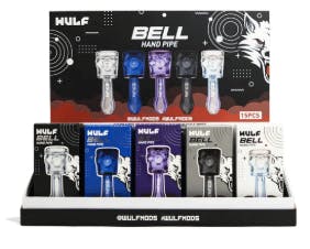 WULF MOD - Assorted Color | Glass Bell Hand Pipe