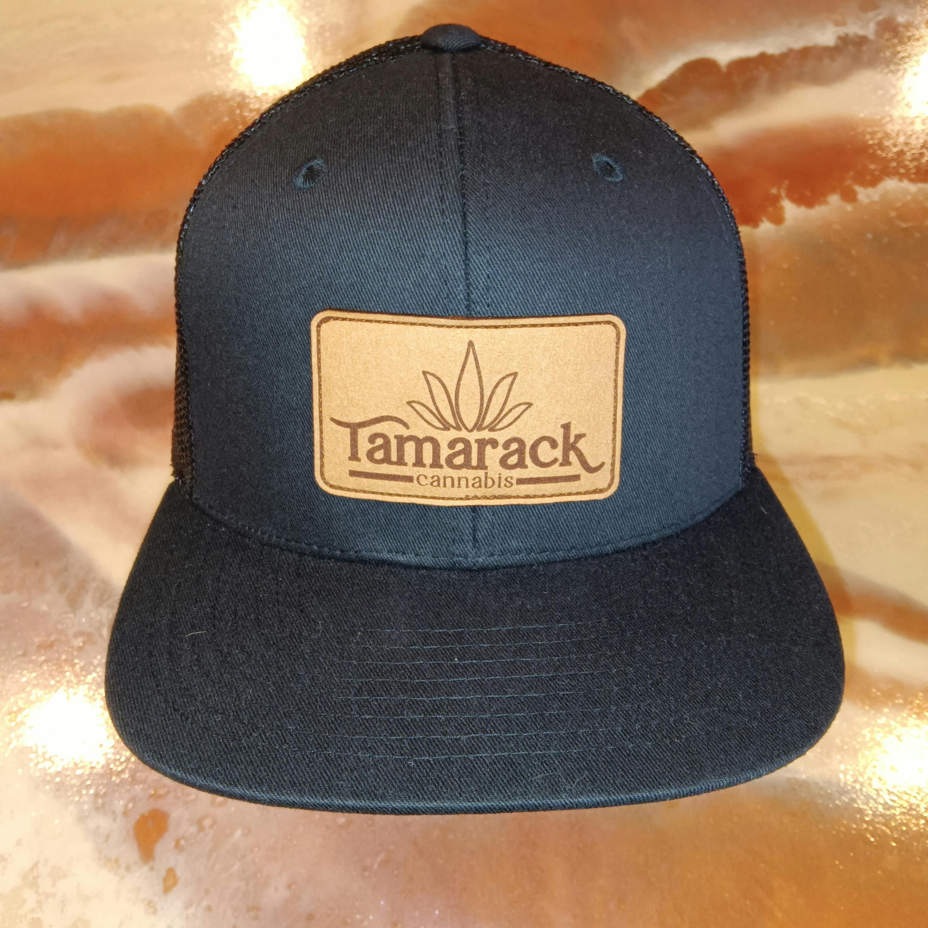Hat - Ball Cap - Black Cap w/Tan Patch $25